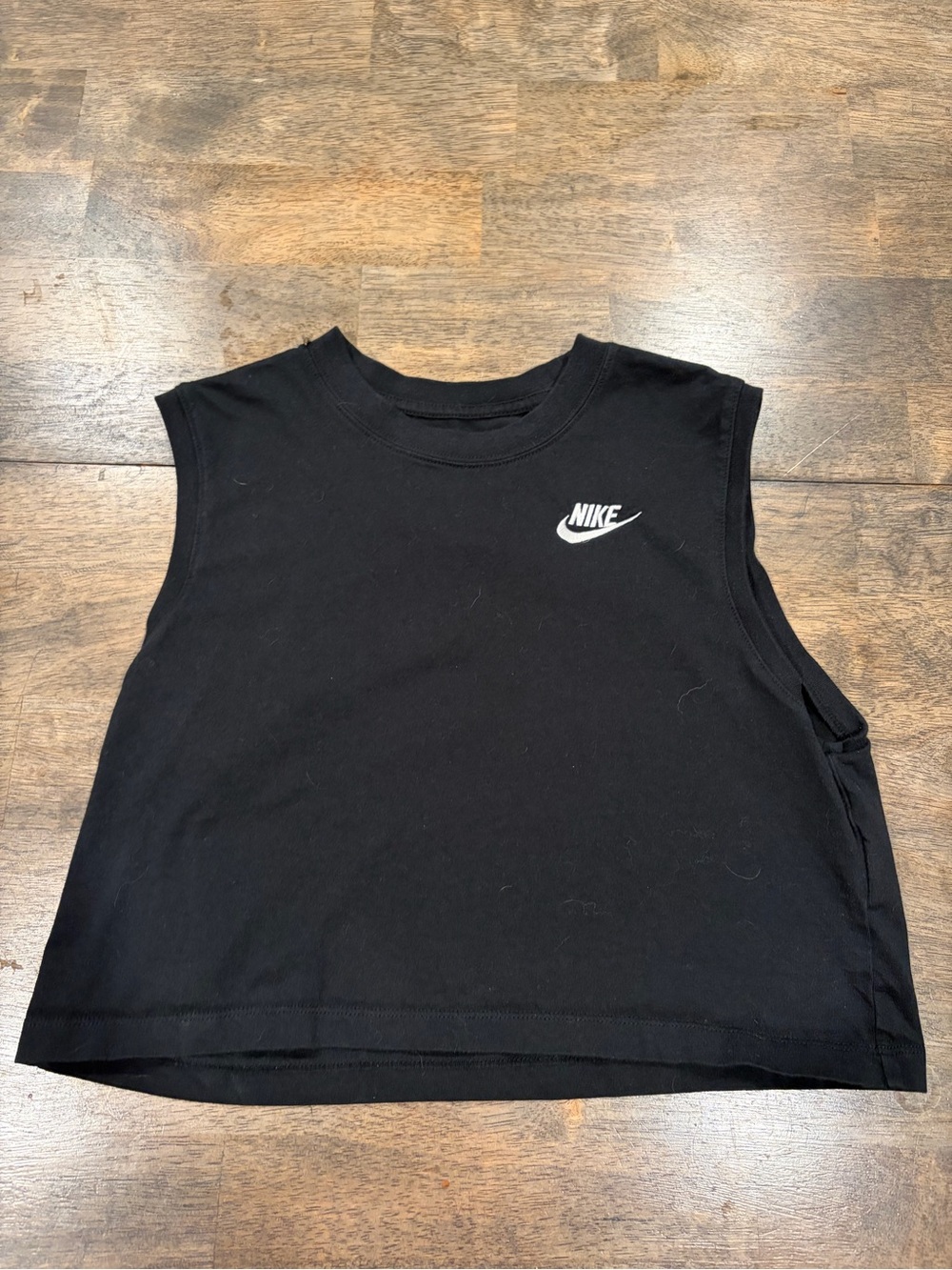 Nike Black Crewneck Graphic Tee with White Logo